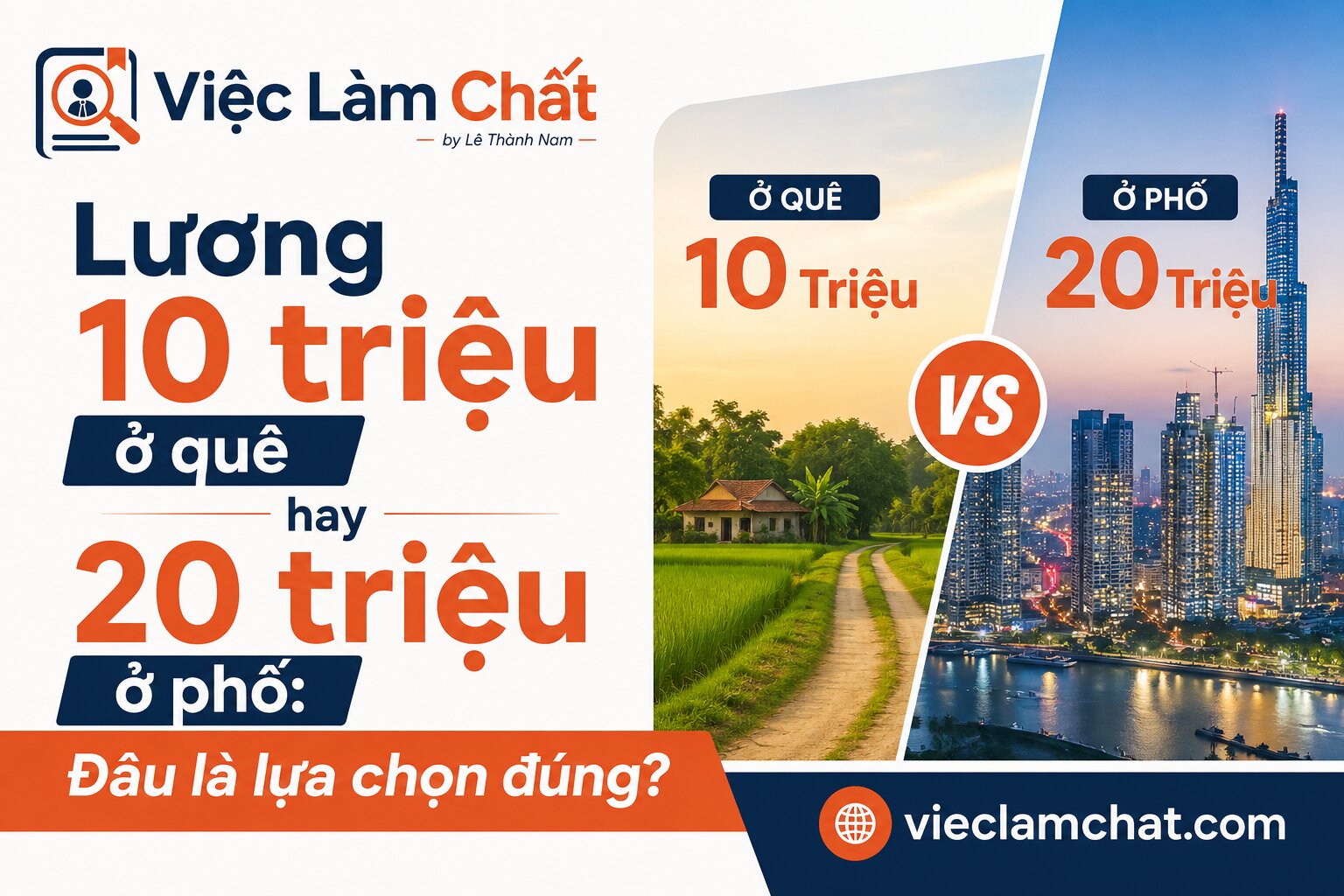 Lương 10 triệu ở quê hay 20 triệu ở phố Đâu là lựa chọn đúng